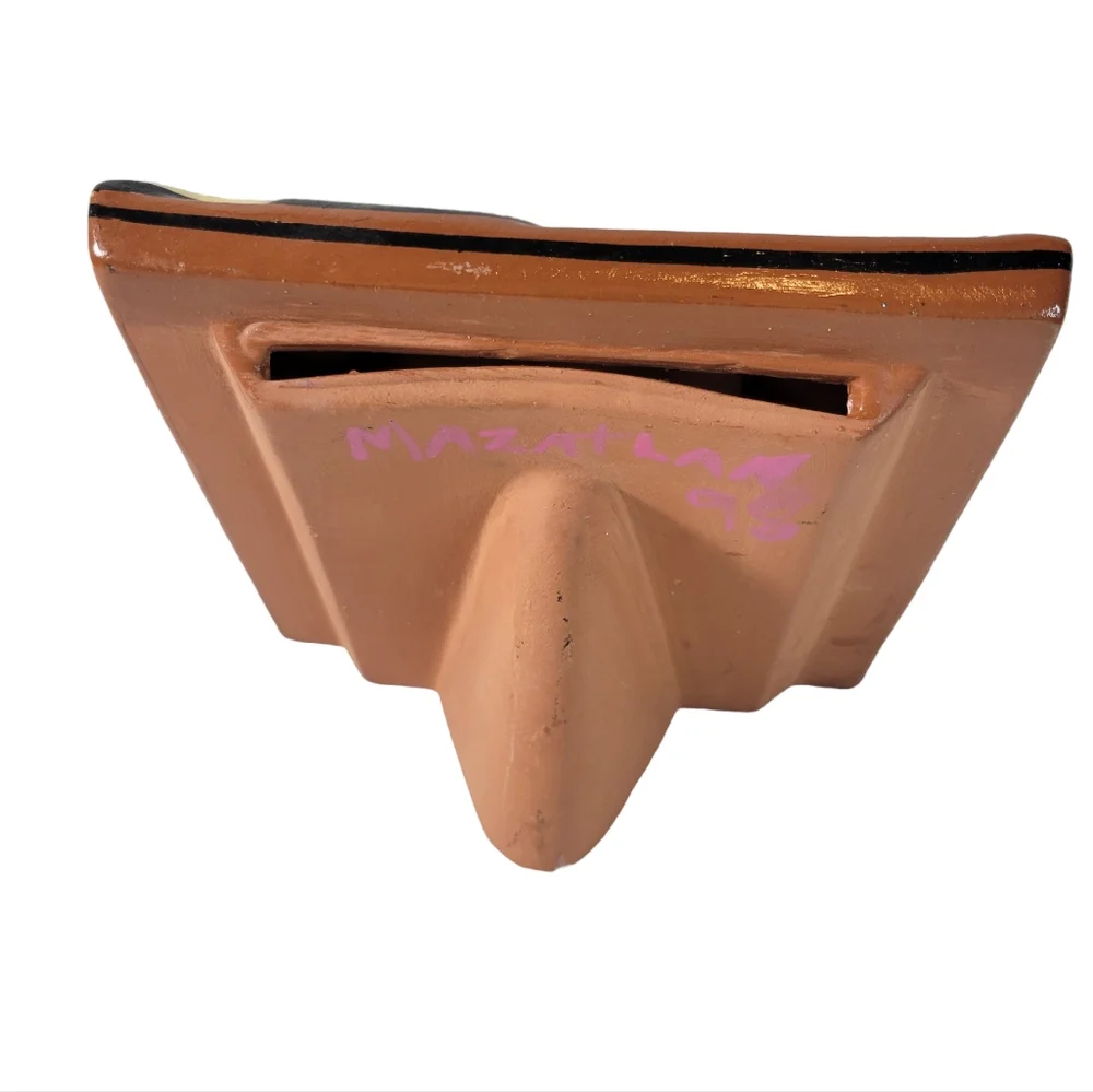 Mexican clay lily heart picture frame
